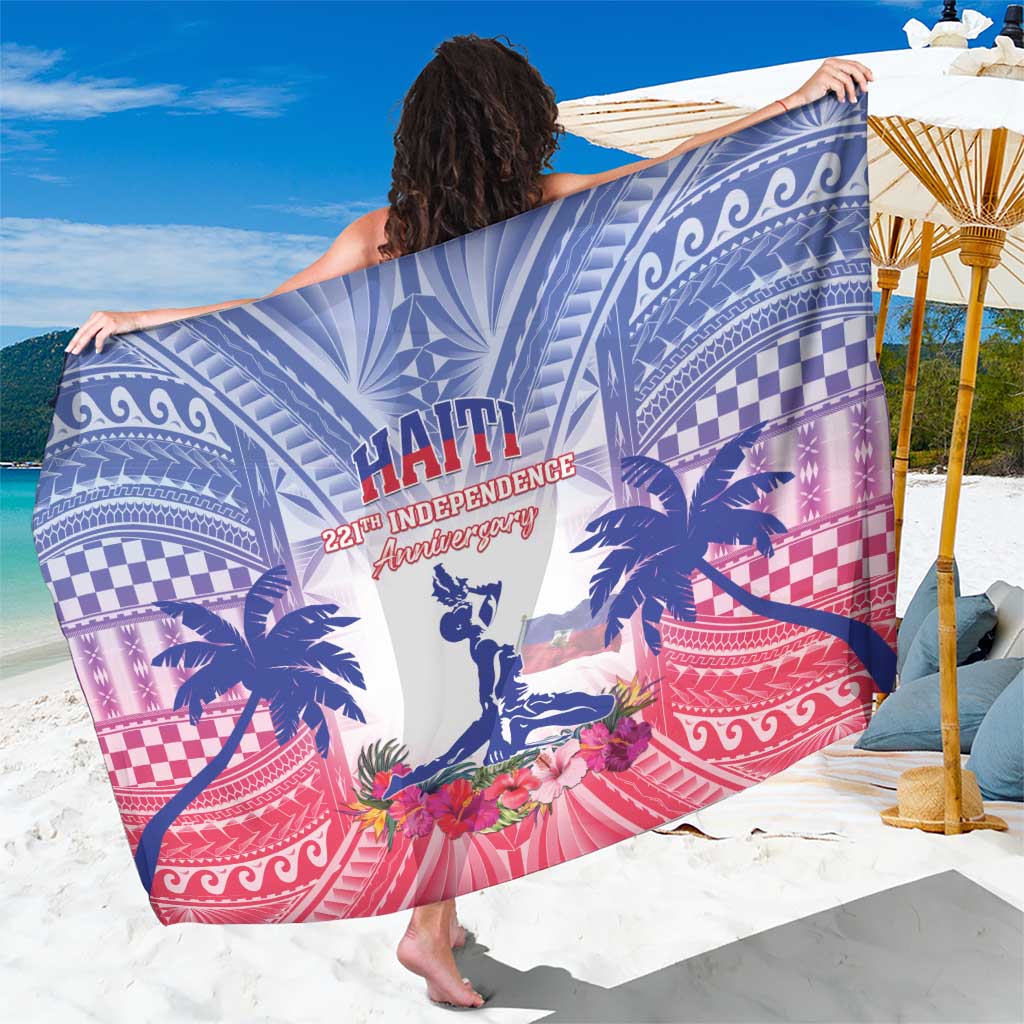 Haiti Independence Day Sarong Neg Maron Polynesian Style LT05 - Wonder Print Shop