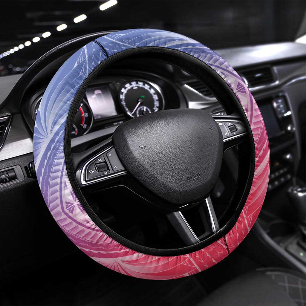 Haiti Independence Day Steering Wheel Cover Neg Maron Polynesian Style LT05 - Wonder Print Shop