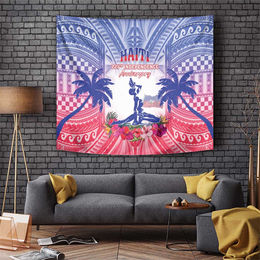 Haiti Independence Day Tapestry Neg Maron Polynesian Style LT05 - Wonder Print Shop