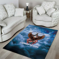 250 Years Of Freedom Area Rug American Patriotic 1776 To 2026 Majestic Bald Eagle - Wonder Print Shop