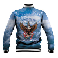 250 Years Of Freedom Baseball Jacket American Patriotic 1776 To 2026 Majestic Bald Eagle - Wonder Print Shop