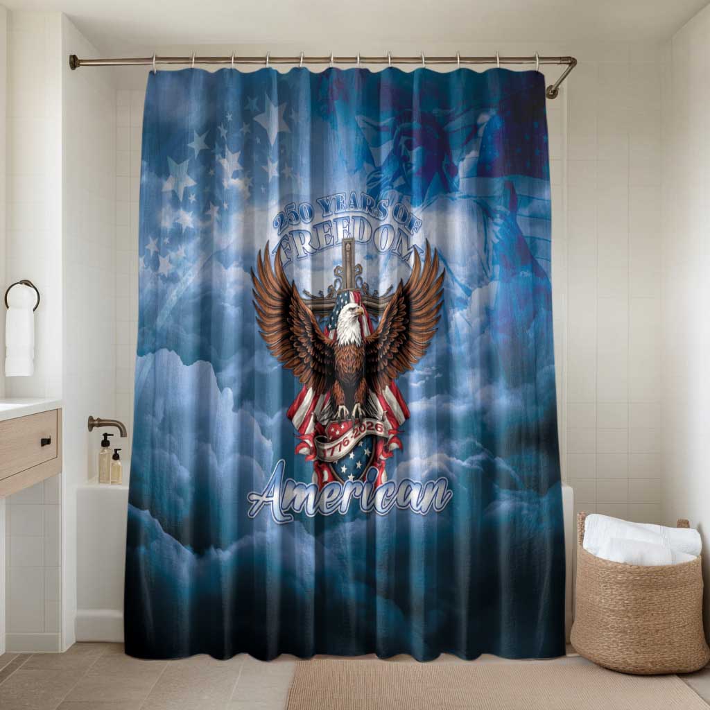 250 Years Of Freedom Bathroom Set American Patriotic 1776 To 2026 Majestic Bald Eagle - Wonder Print Shop