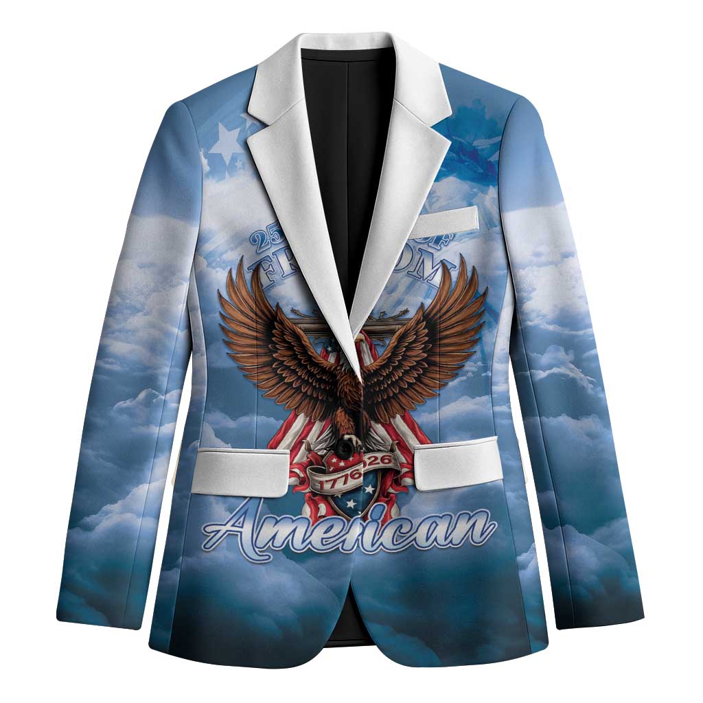 250 Years Of Freedom Blazer American Patriotic 1776 To 2026 Majestic Bald Eagle - Wonder Print Shop