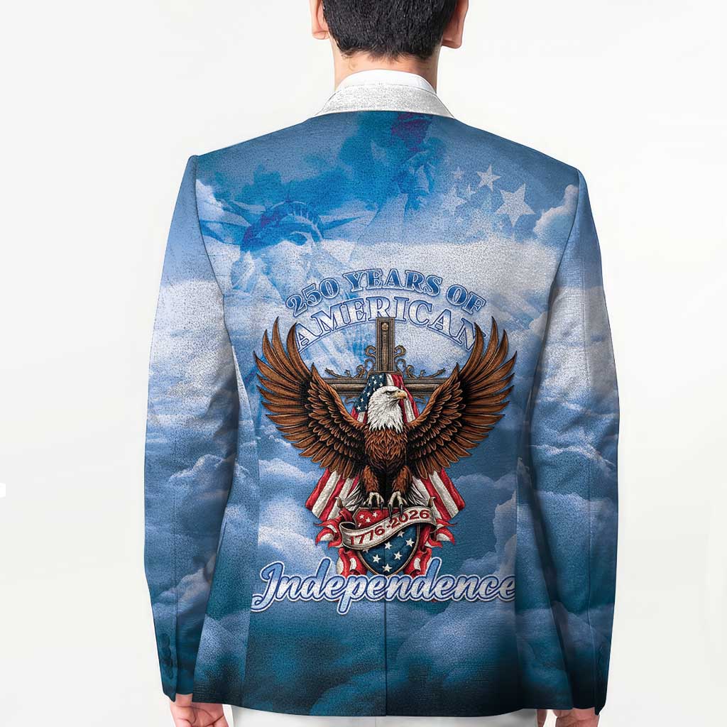 250 Years Of Freedom Blazer American Patriotic 1776 To 2026 Majestic Bald Eagle - Wonder Print Shop