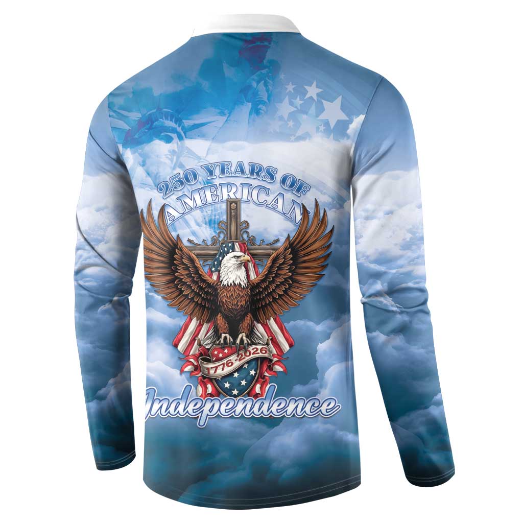 250 Years Of Freedom Button Sweatshirt American Patriotic 1776 To 2026 Majestic Bald Eagle - Wonder Print Shop