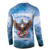 250 Years Of Freedom Button Sweatshirt American Patriotic 1776 To 2026 Majestic Bald Eagle - Wonder Print Shop
