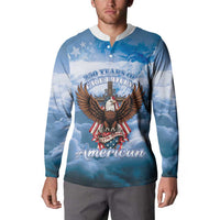 250 Years Of Freedom Button Sweatshirt American Patriotic 1776 To 2026 Majestic Bald Eagle - Wonder Print Shop