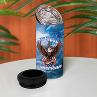 250 Years Of Freedom 4 in 1 Can Cooler Tumbler American Patriotic 1776 To 2026 Majestic Bald Eagle - Wonder Print Shop