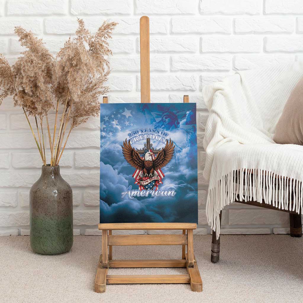 250 Years Of Freedom Canvas Wall Art American Patriotic 1776 To 2026 Majestic Bald Eagle - Wonder Print Shop