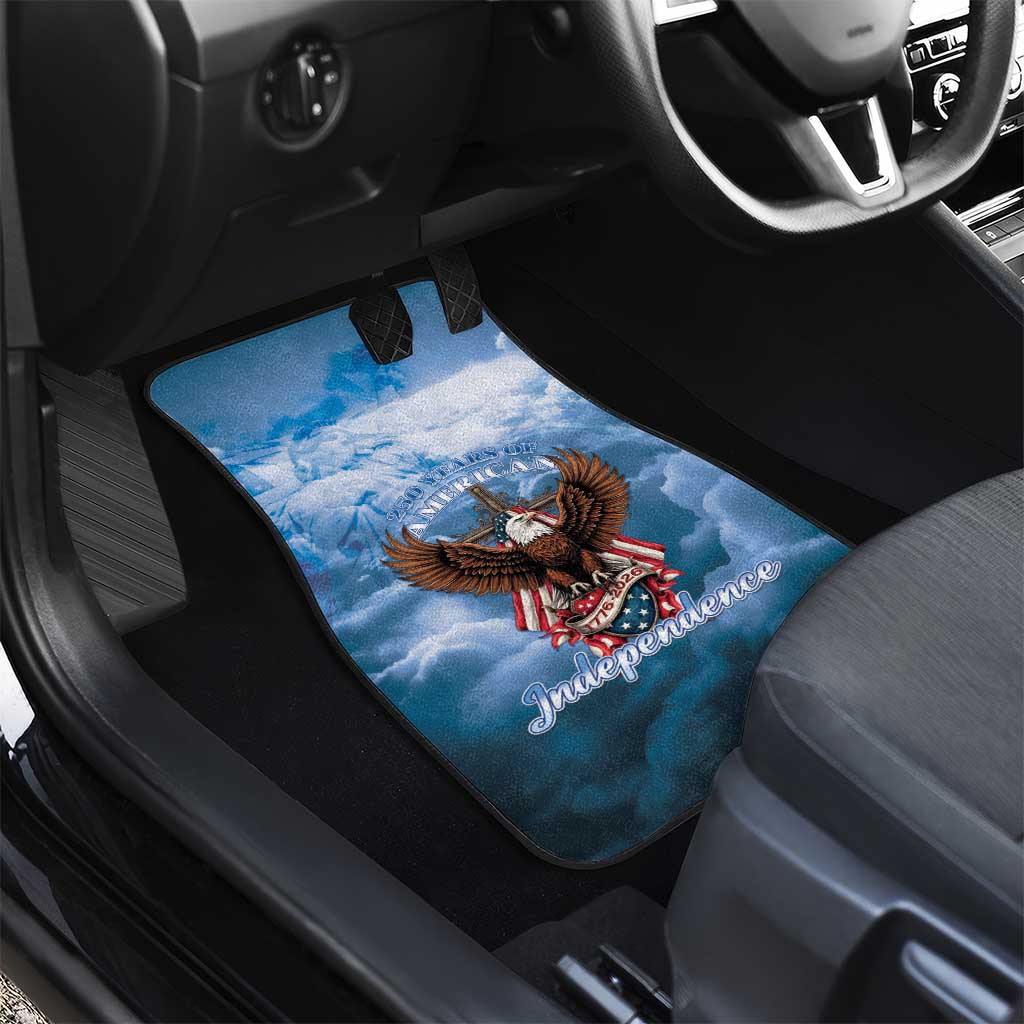 250 Years Of Freedom Car Mats American Patriotic 1776 To 2026 Majestic Bald Eagle - Wonder Print Shop