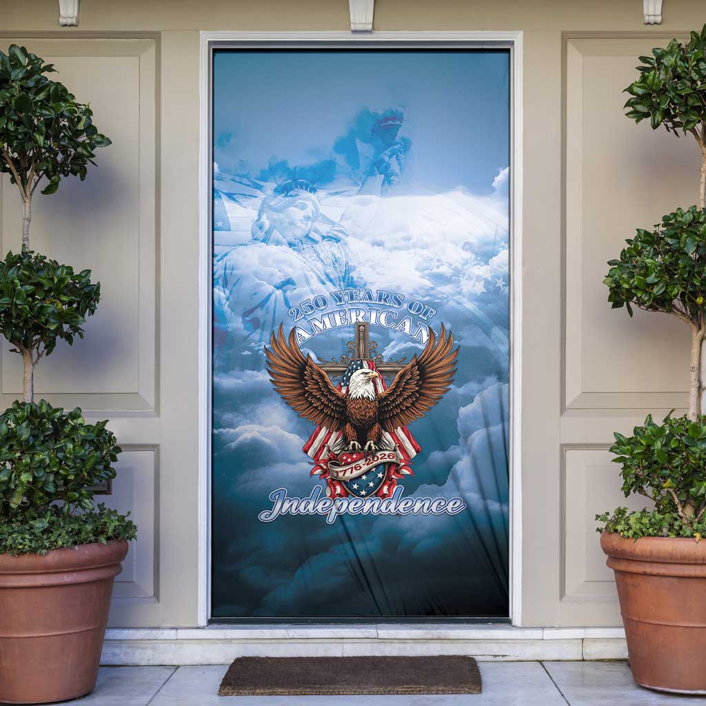 250 Years Of Freedom Door Cover American Patriotic 1776 To 2026 Majestic Bald Eagle - Wonder Print Shop