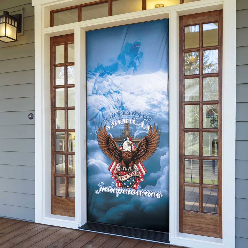 250 Years Of Freedom Door Cover American Patriotic 1776 To 2026 Majestic Bald Eagle - Wonder Print Shop
