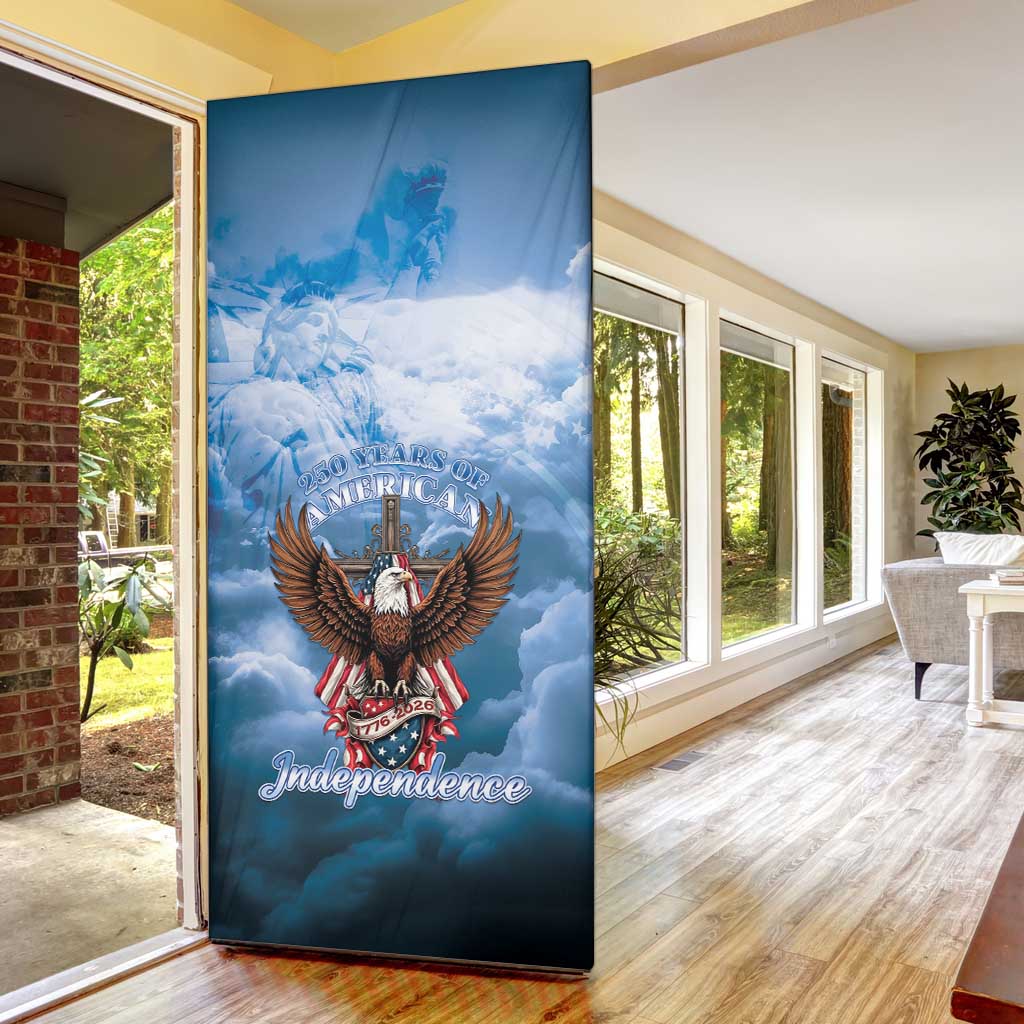 250 Years Of Freedom Door Cover American Patriotic 1776 To 2026 Majestic Bald Eagle - Wonder Print Shop