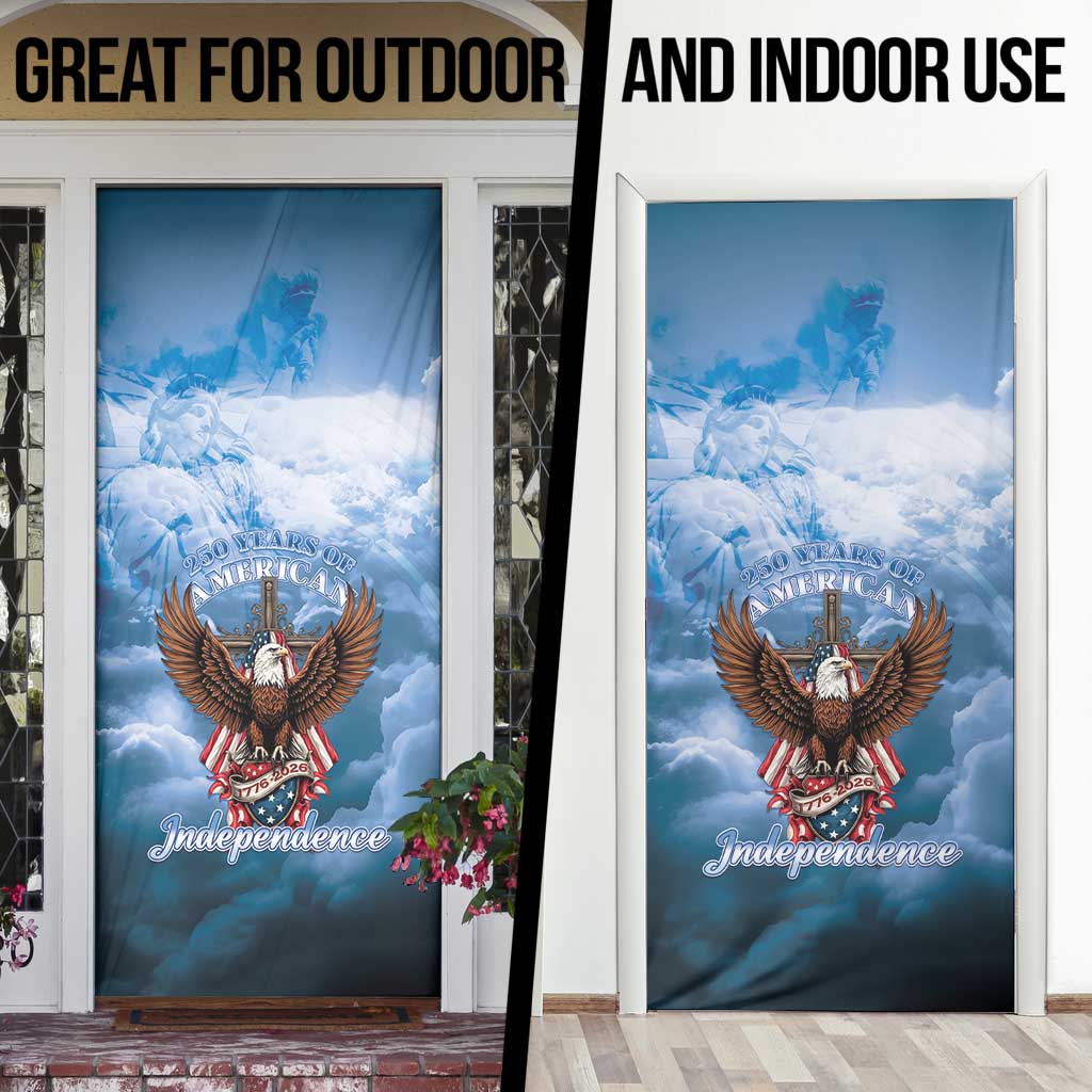 250 Years Of Freedom Door Cover American Patriotic 1776 To 2026 Majestic Bald Eagle - Wonder Print Shop