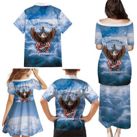 250 Years Of Freedom Family Matching Puletasi and Hawaiian Shirt American Patriotic 1776 To 2026 Majestic Bald Eagle - Wonder Print Shop