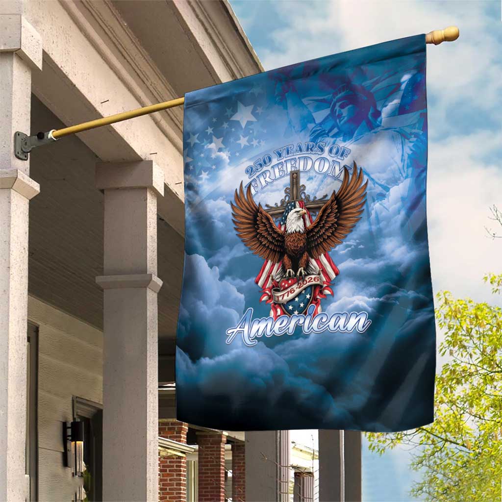 250 Years Of Freedom Garden Flag American Patriotic 1776 To 2026 Majestic Bald Eagle - Wonder Print Shop