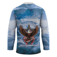 250 Years Of Freedom Hockey Jersey American Patriotic 1776 To 2026 Majestic Bald Eagle - Wonder Print Shop