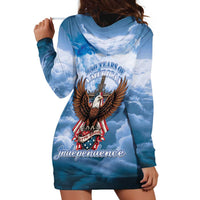 250 Years Of Freedom Hoodie Dress American Patriotic 1776 To 2026 Majestic Bald Eagle - Wonder Print Shop