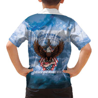 250 Years Of Freedom Kid Hawaiian Shirt American Patriotic 1776 To 2026 Majestic Bald Eagle - Wonder Print Shop