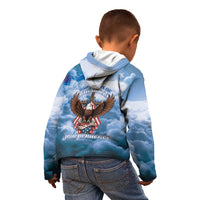 250 Years Of Freedom Kid Hoodie American Patriotic 1776 To 2026 Majestic Bald Eagle - Wonder Print Shop