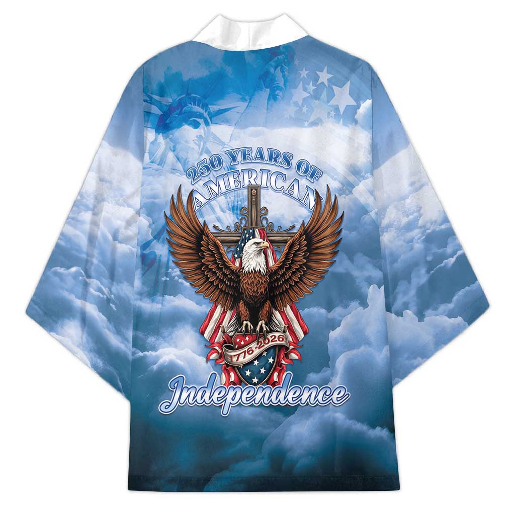 250 Years Of Freedom Kimono American Patriotic 1776 To 2026 Majestic Bald Eagle - Wonder Print Shop