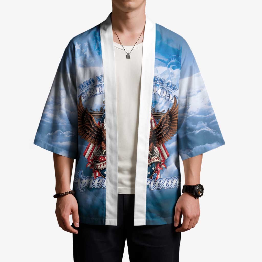 250 Years Of Freedom Kimono American Patriotic 1776 To 2026 Majestic Bald Eagle - Wonder Print Shop