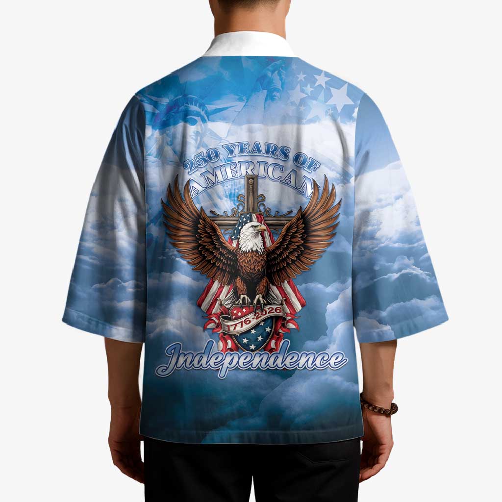 250 Years Of Freedom Kimono American Patriotic 1776 To 2026 Majestic Bald Eagle - Wonder Print Shop