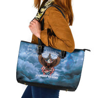 250 Years Of Freedom Leather Tote Bag American Patriotic 1776 To 2026 Majestic Bald Eagle - Wonder Print Shop