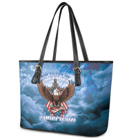 250 Years Of Freedom Leather Tote Bag American Patriotic 1776 To 2026 Majestic Bald Eagle - Wonder Print Shop