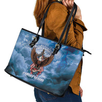 250 Years Of Freedom Leather Tote Bag American Patriotic 1776 To 2026 Majestic Bald Eagle - Wonder Print Shop