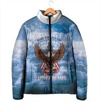 250 Years Of Freedom Padded Jacket American Patriotic 1776 To 2026 Majestic Bald Eagle - Wonder Print Shop
