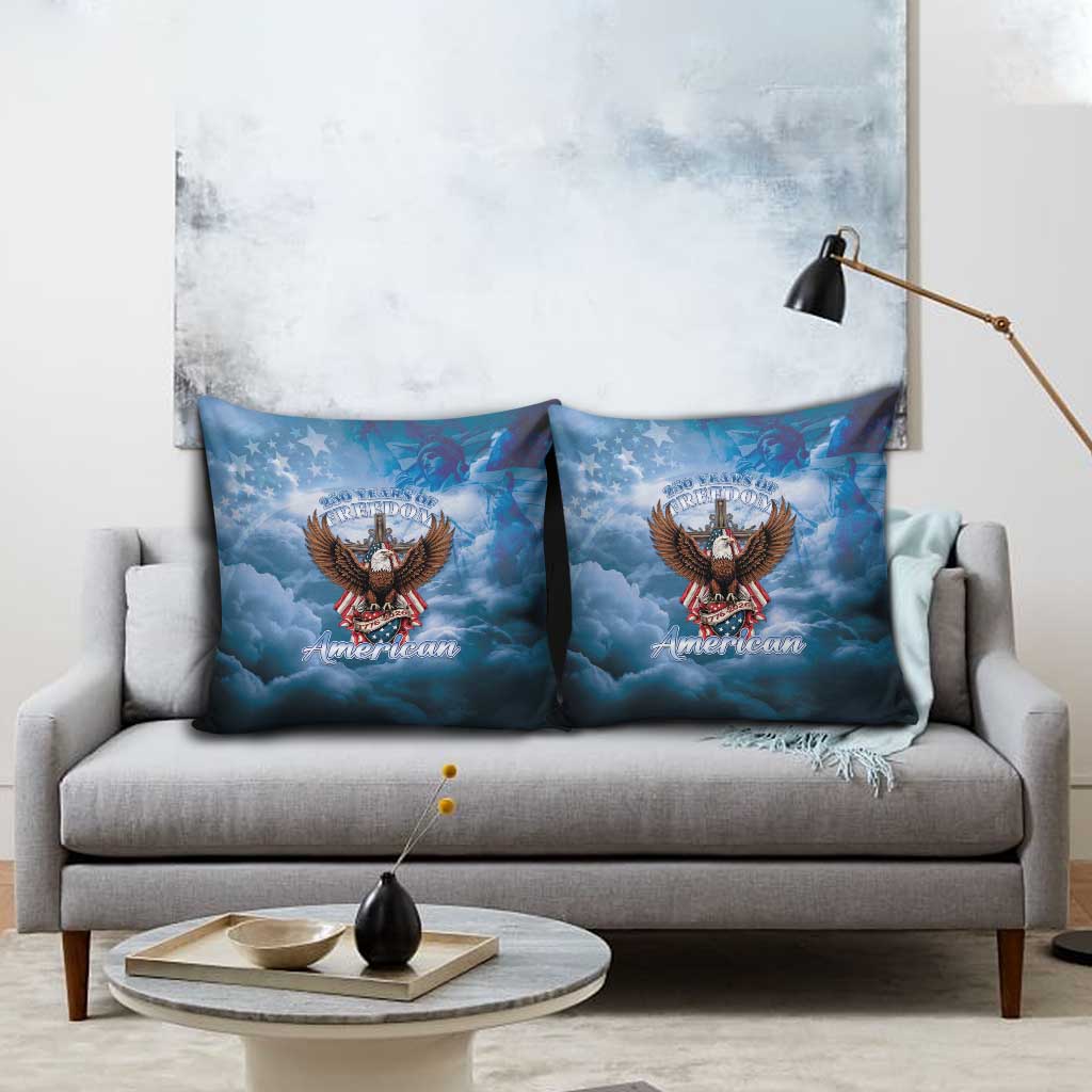 250 Years Of Freedom Pillow Cover American Patriotic 1776 To 2026 Majestic Bald Eagle - Wonder Print Shop