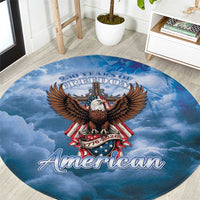250 Years Of Freedom Round Carpet American Patriotic 1776 To 2026 Majestic Bald Eagle - Wonder Print Shop