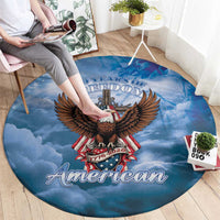 250 Years Of Freedom Round Carpet American Patriotic 1776 To 2026 Majestic Bald Eagle - Wonder Print Shop