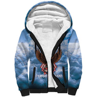 250 Years Of Freedom Sherpa Hoodie American Patriotic 1776 To 2026 Majestic Bald Eagle - Wonder Print Shop