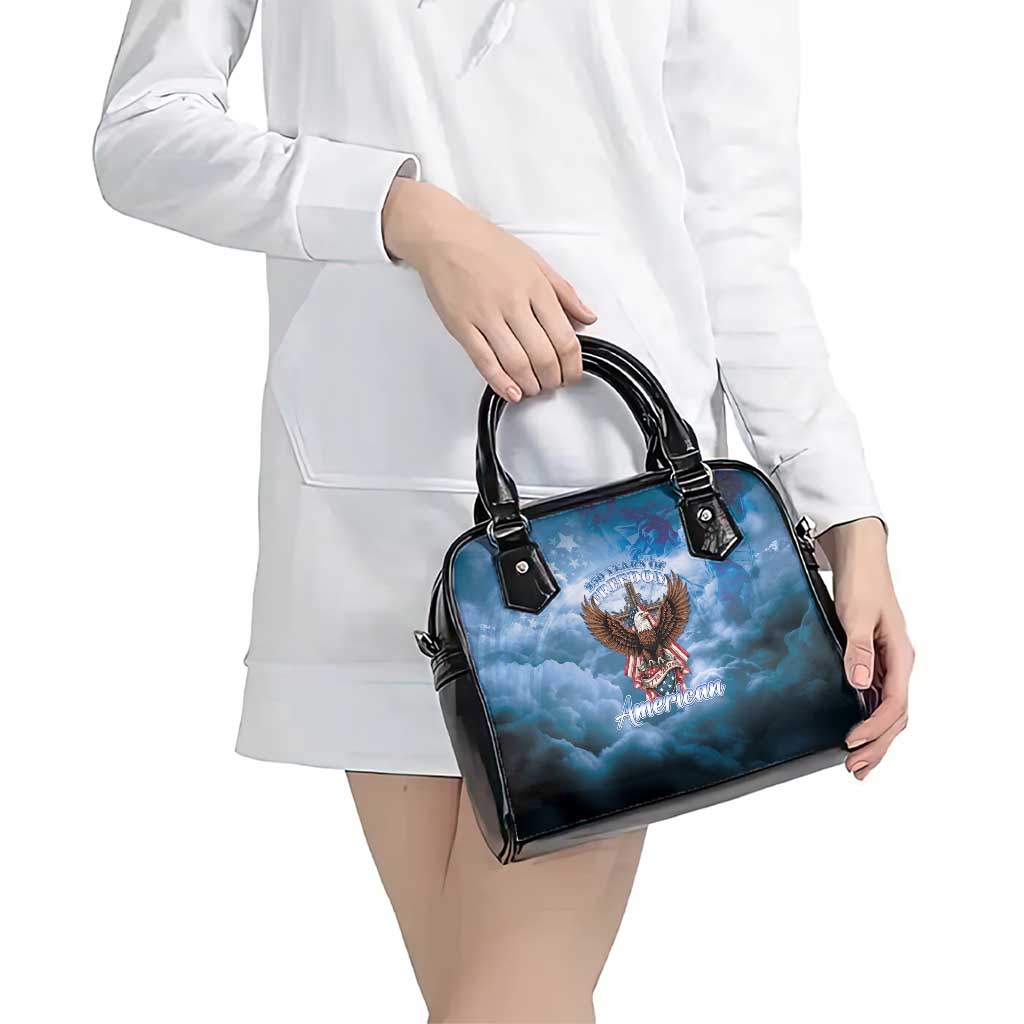 250 Years Of Freedom Shoulder Handbag American Patriotic 1776 To 2026 Majestic Bald Eagle - Wonder Print Shop