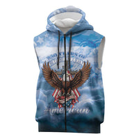 250 Years Of Freedom Sleeveless Zip Hoodie American Patriotic 1776 To 2026 Majestic Bald Eagle - Wonder Print Shop