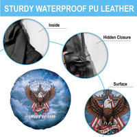 250 Years Of Freedom Spare Tire Cover American Patriotic 1776 To 2026 Majestic Bald Eagle - Wonder Print Shop