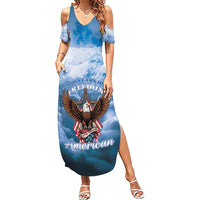 250 Years Of Freedom Summer Maxi Dress American Patriotic 1776 To 2026 Majestic Bald Eagle - Wonder Print Shop