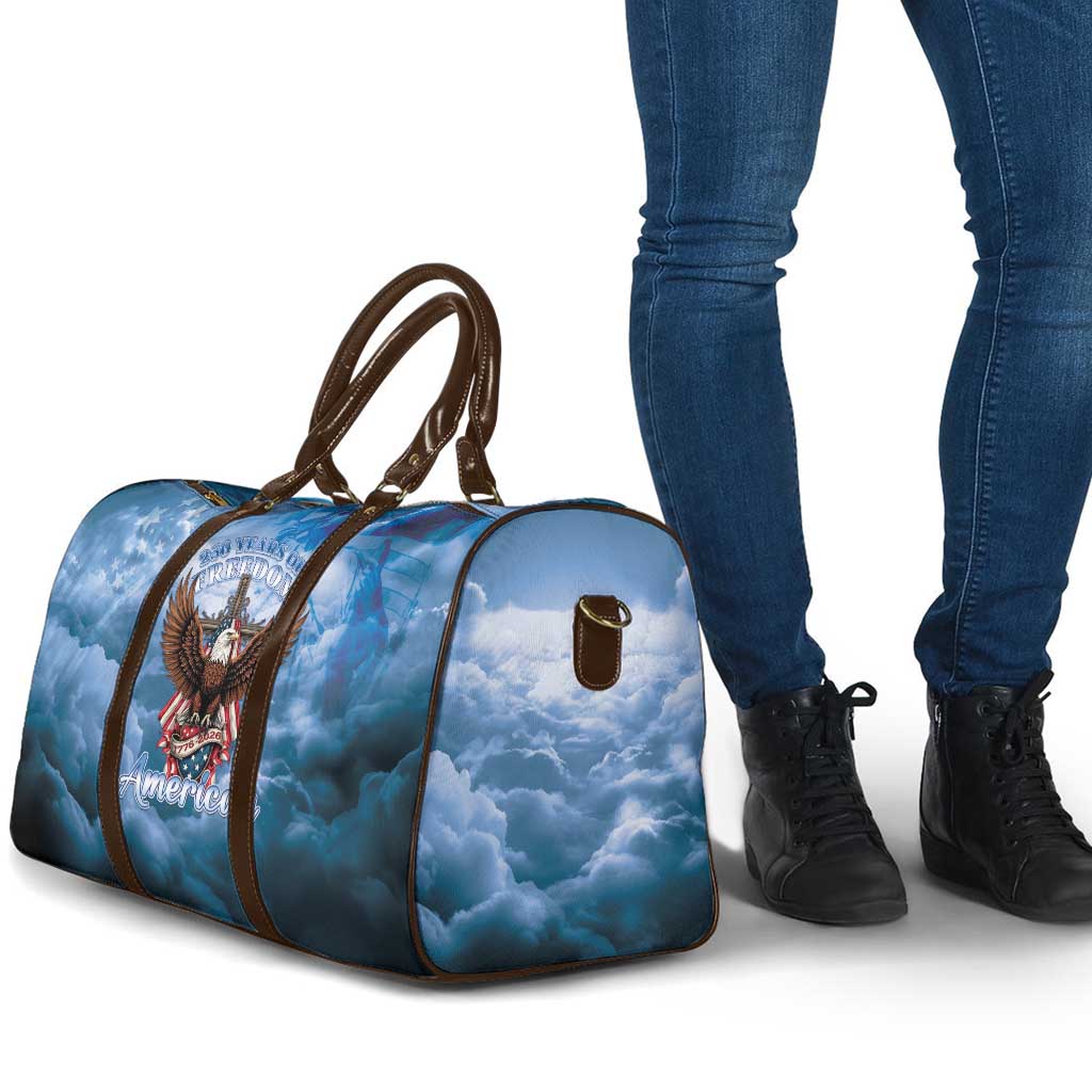 250 Years Of Freedom Travel Bag American Patriotic 1776 To 2026 Majestic Bald Eagle - Wonder Print Shop