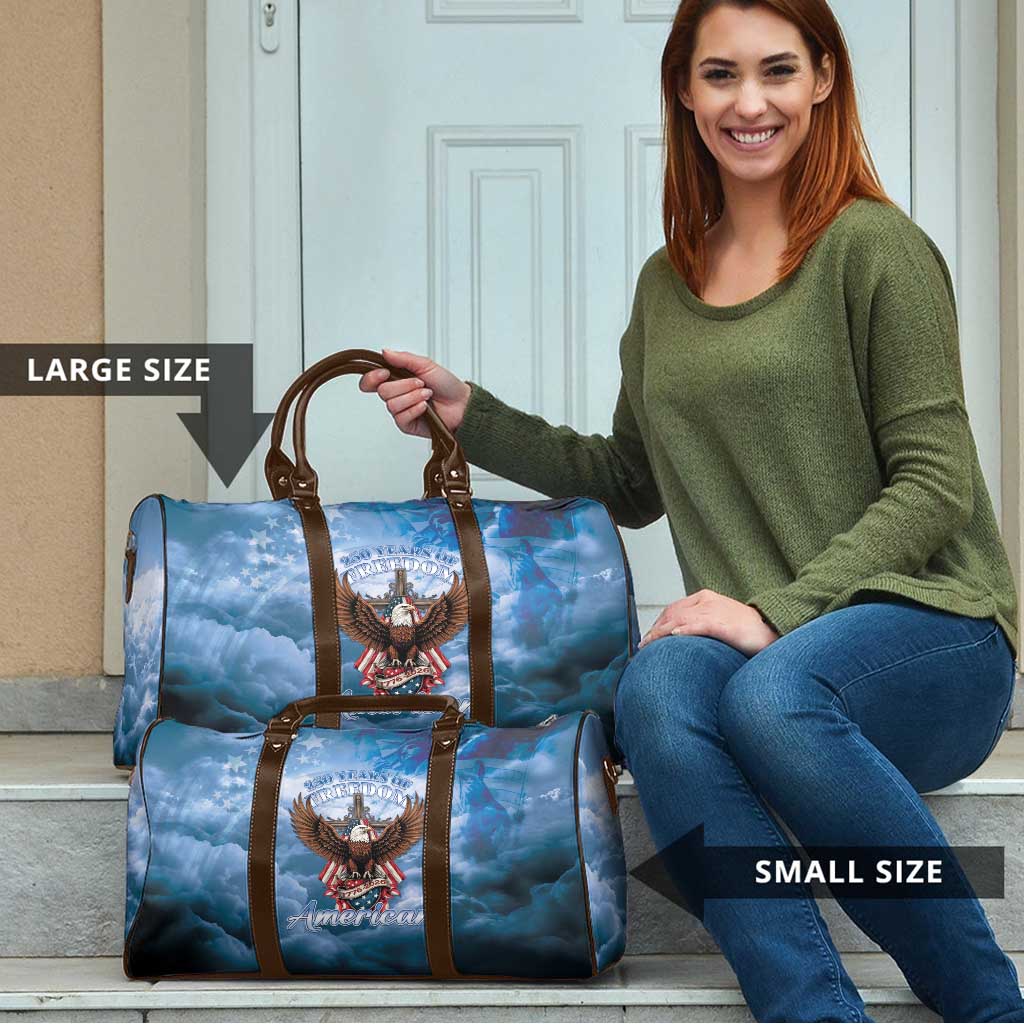 250 Years Of Freedom Travel Bag American Patriotic 1776 To 2026 Majestic Bald Eagle - Wonder Print Shop