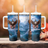 250 Years Of Freedom Tumbler With Handle American Patriotic 1776 To 2026 Majestic Bald Eagle - Wonder Print Shop