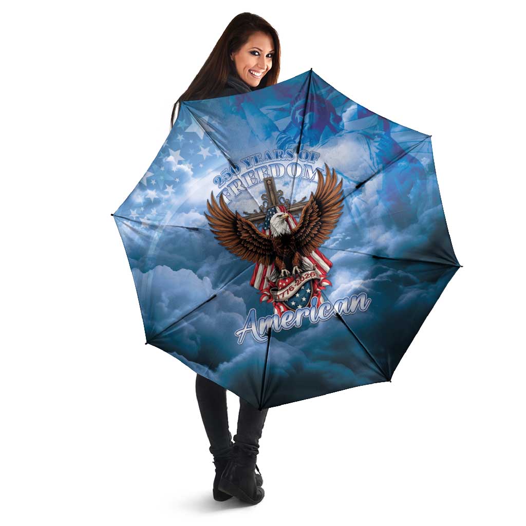 250 Years Of Freedom Umbrella American Patriotic 1776 To 2026 Majestic Bald Eagle - Wonder Print Shop
