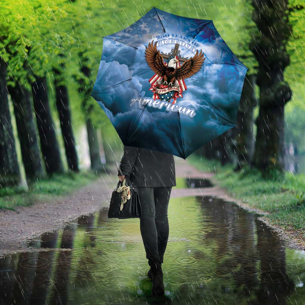 250 Years Of Freedom Umbrella American Patriotic 1776 To 2026 Majestic Bald Eagle - Wonder Print Shop