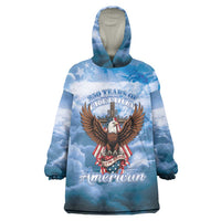 250 Years Of Freedom Wearable Blanket Hoodie American Patriotic 1776 To 2026 Majestic Bald Eagle - Wonder Print Shop