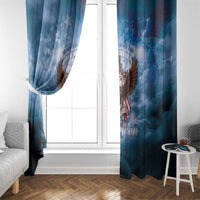 250 Years Of Freedom Window Curtain American Patriotic 1776 To 2026 Majestic Bald Eagle - Wonder Print Shop