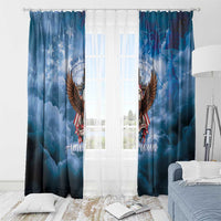 250 Years Of Freedom Window Curtain American Patriotic 1776 To 2026 Majestic Bald Eagle - Wonder Print Shop