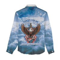 250 Years Of Freedom Women Casual Shirt American Patriotic 1776 To 2026 Majestic Bald Eagle - Wonder Print Shop