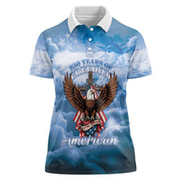 250 Years Of Freedom Women Polo Shirt American Patriotic 1776 To 2026 Majestic Bald Eagle - Wonder Print Shop
