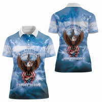 250 Years Of Freedom Women Polo Shirt American Patriotic 1776 To 2026 Majestic Bald Eagle - Wonder Print Shop